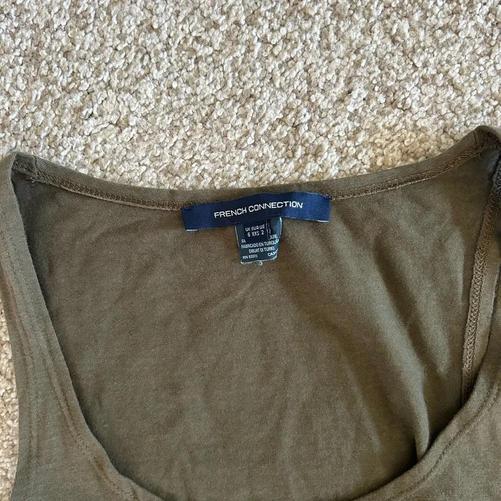 French Connection Asymmetrical Olive Dress - Picture 3 of 3